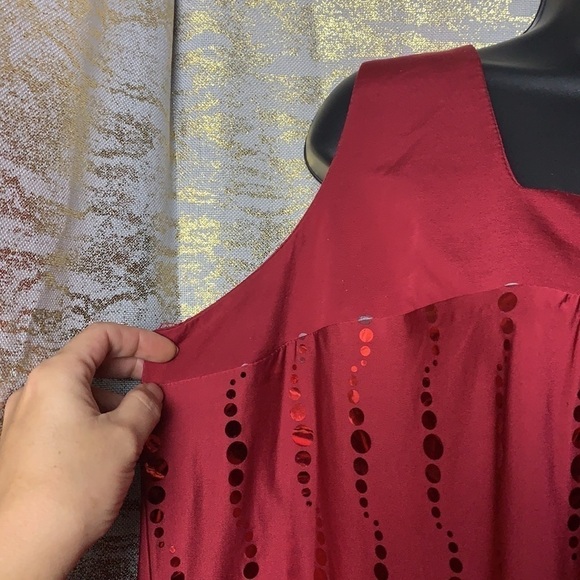 Encore Petite oversized hot red sleeveless top size 3X - Picture 5 of 9
